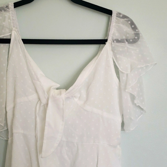 White Swiss Dot Mini Dress - Picture 2 of 7